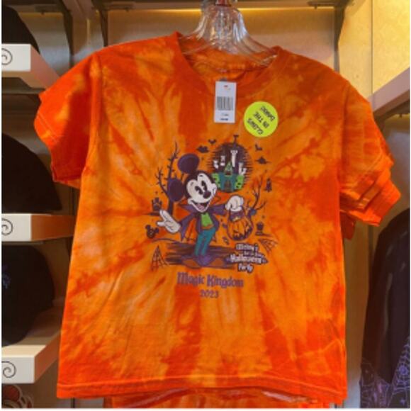 2023 Disney Parks Mickeys Not So Scary Halloween Party Shirt Glow TieDye Youth M - Picture 7 of 7